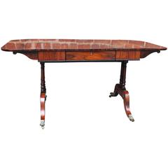 Fine English Regency Rosewood Sofa Table, Early 19th Century