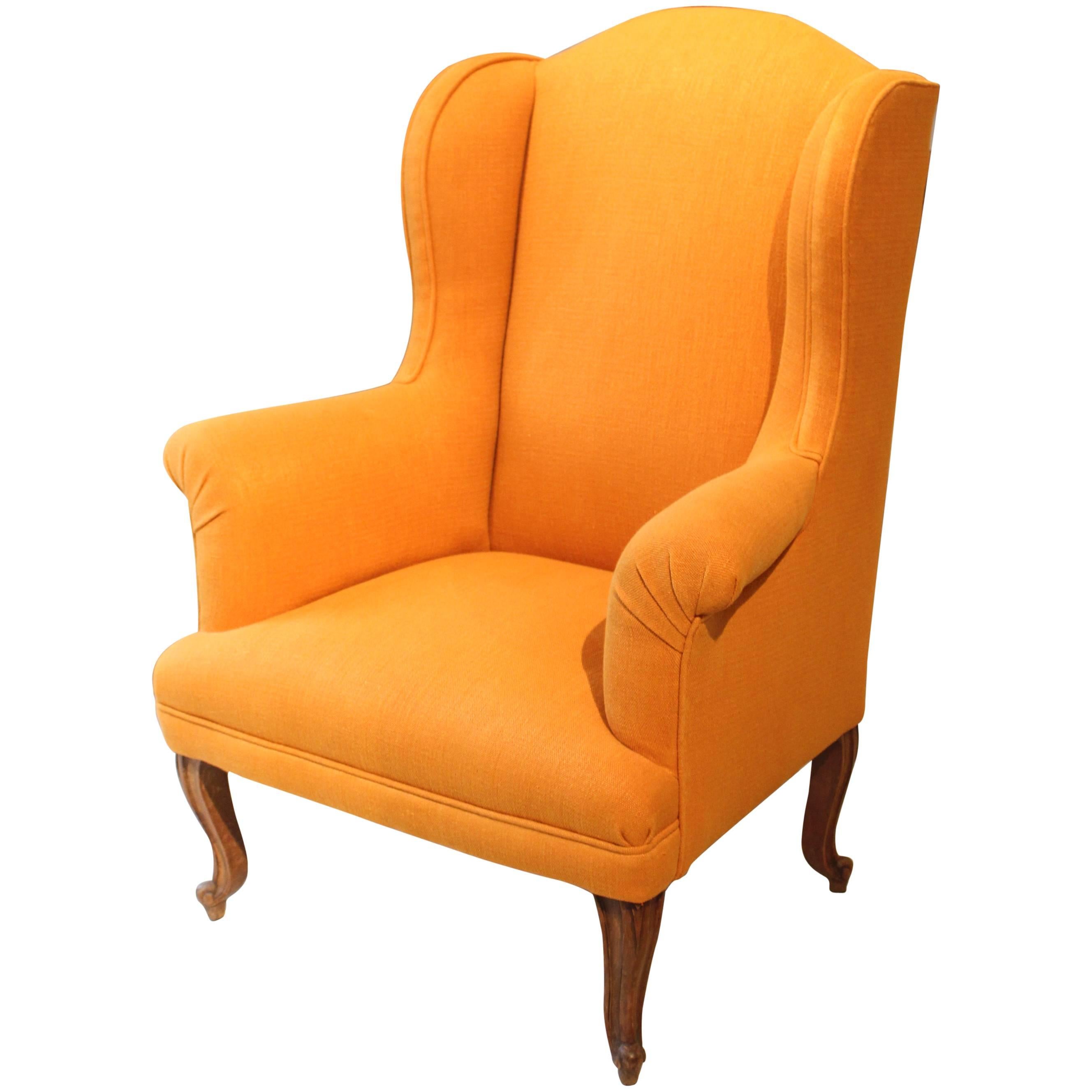 19th c France Petite Wingback Chair