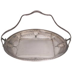 Antique Sterling Silver Cake Basket, 1890, American Made, Caldwell & Co.