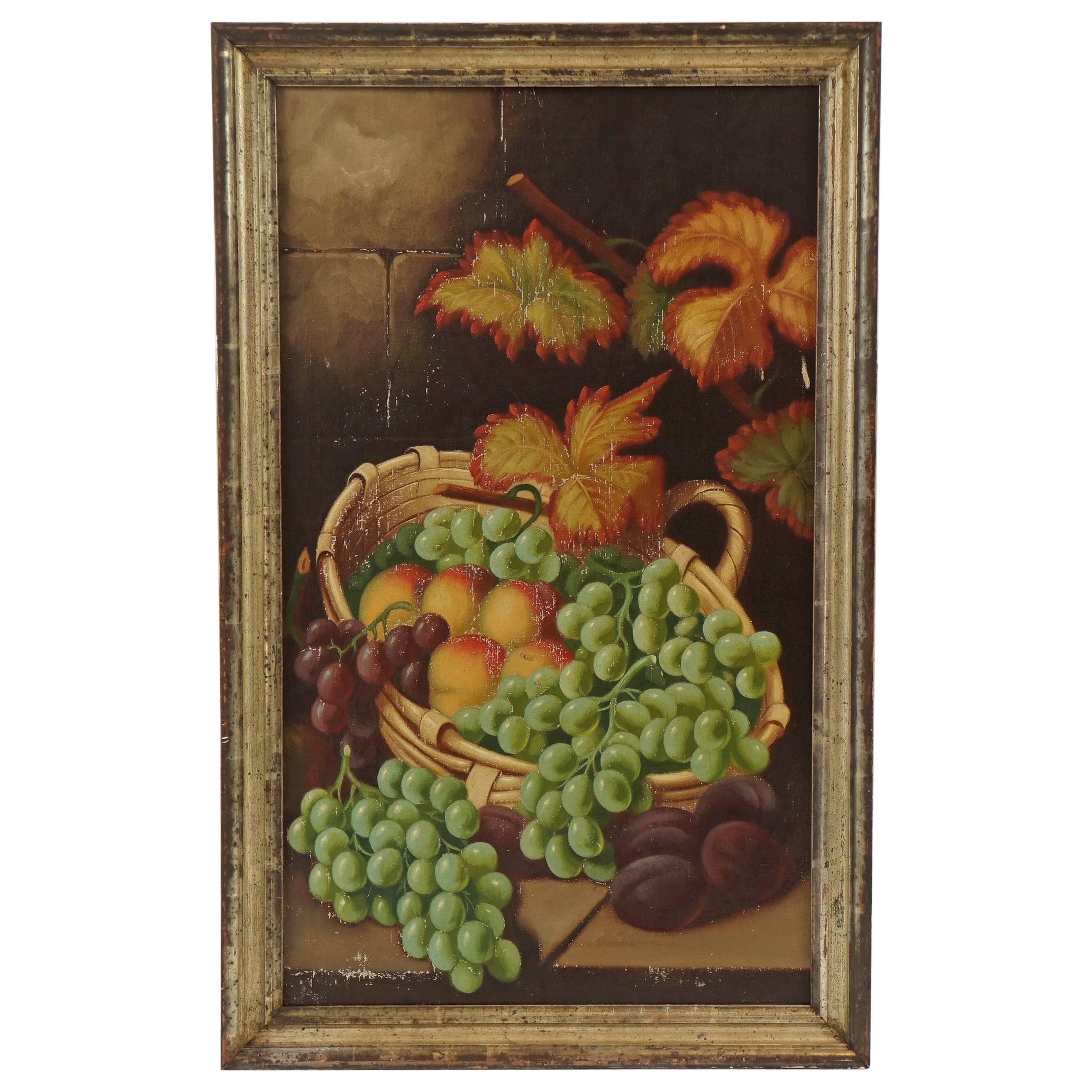 19th Century Still Life with Fruit For Sale