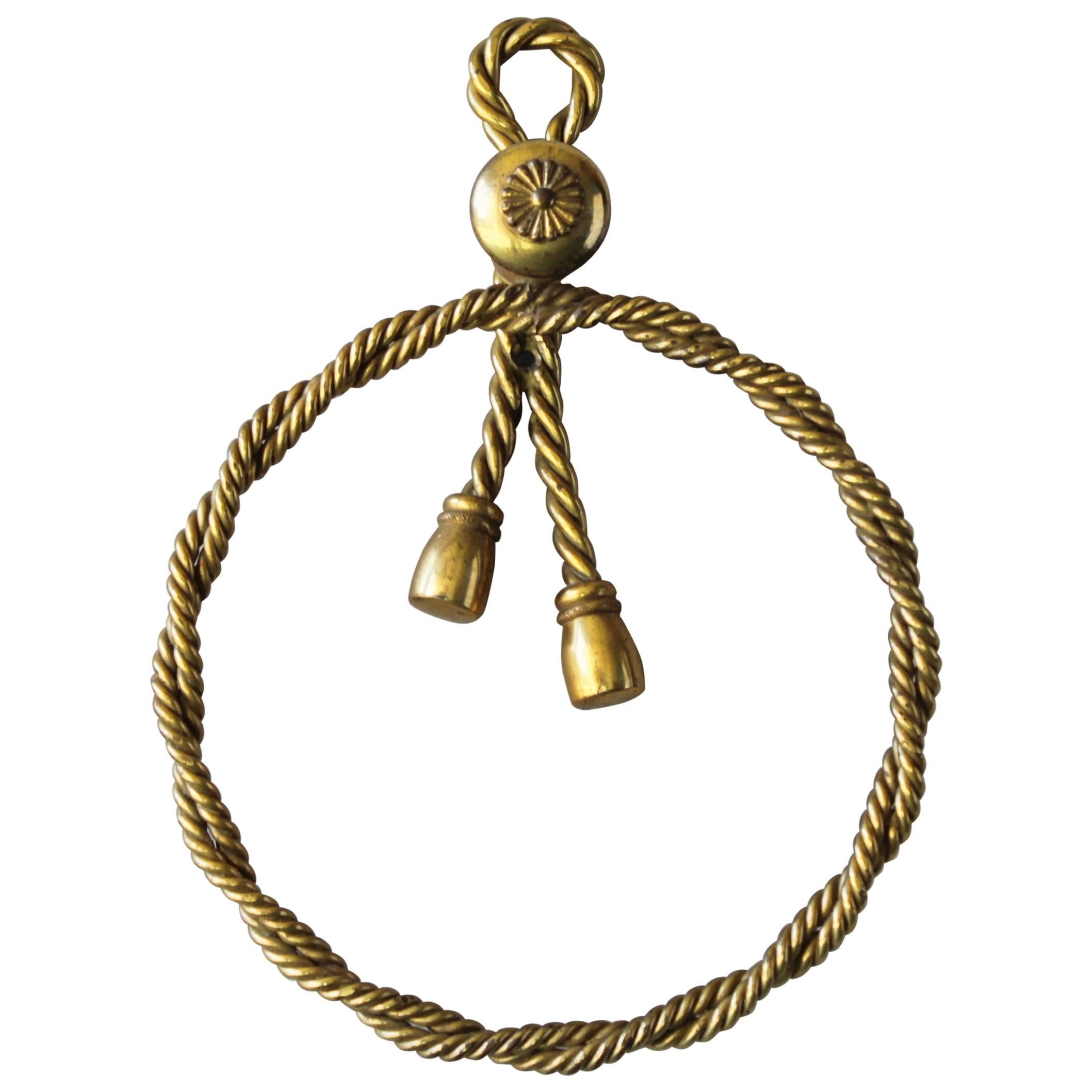 Decorative Towel Ring in Brass