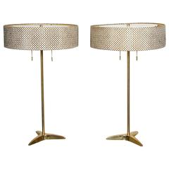 Pair of Brass Stiffel Lamps