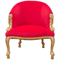 Vintage Italian Gilt tassel Chair