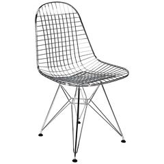 Vintage Wire Side Chair (DKR) by Charles and Ray Eames for Vitra