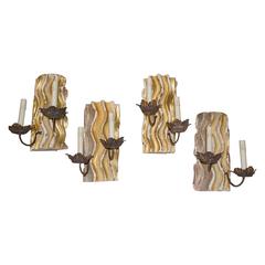 Set of four 18th Century French Giltwood Fragment Sconces