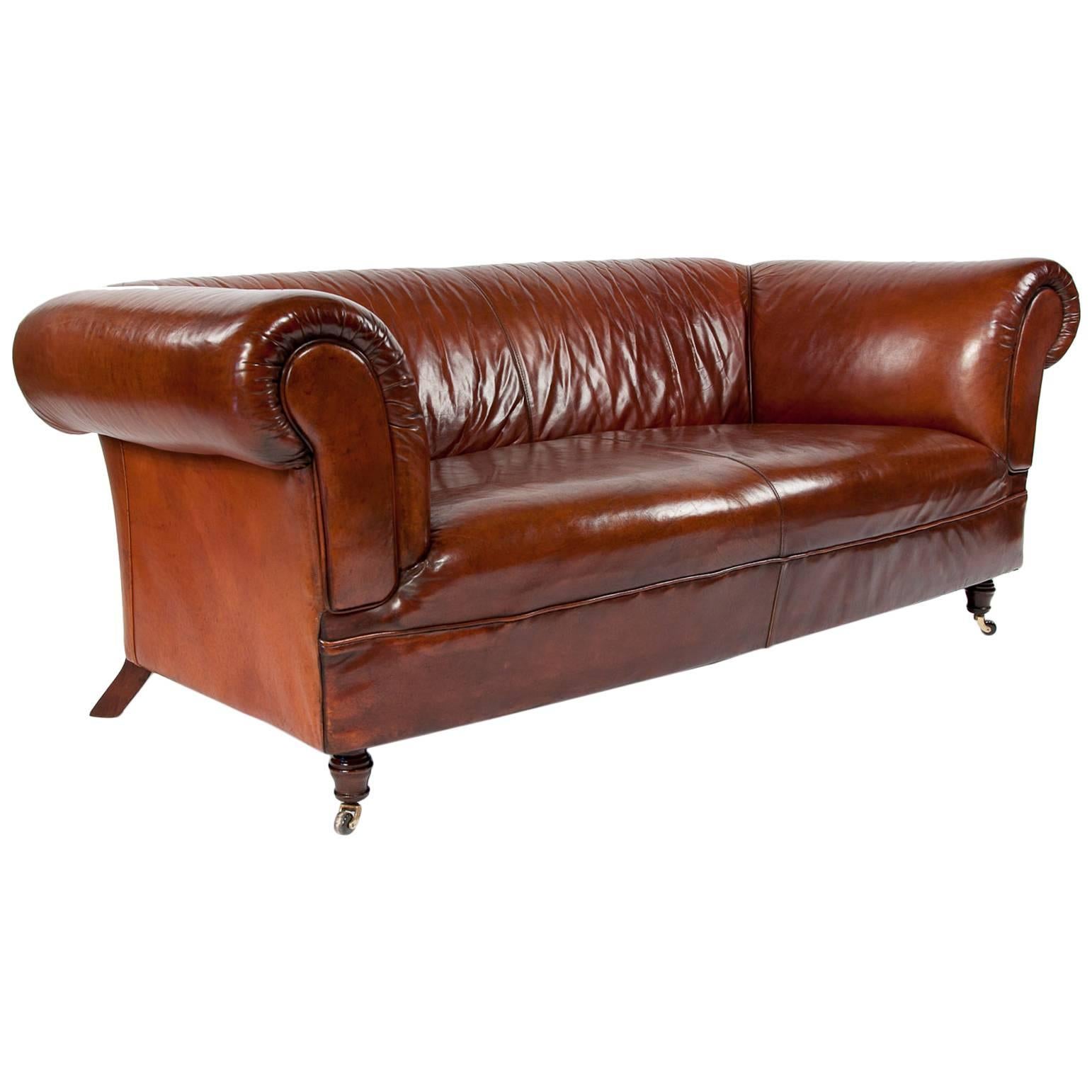Leather Upholstered Chesterfield Mid-20th Century