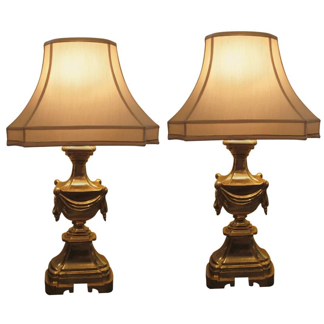 Pair of Gilt Lamps