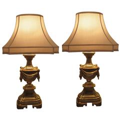 Pair of Gilt Lamps