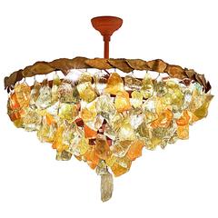 Four Extra Large Custom-Made Glass Chandeliers 1