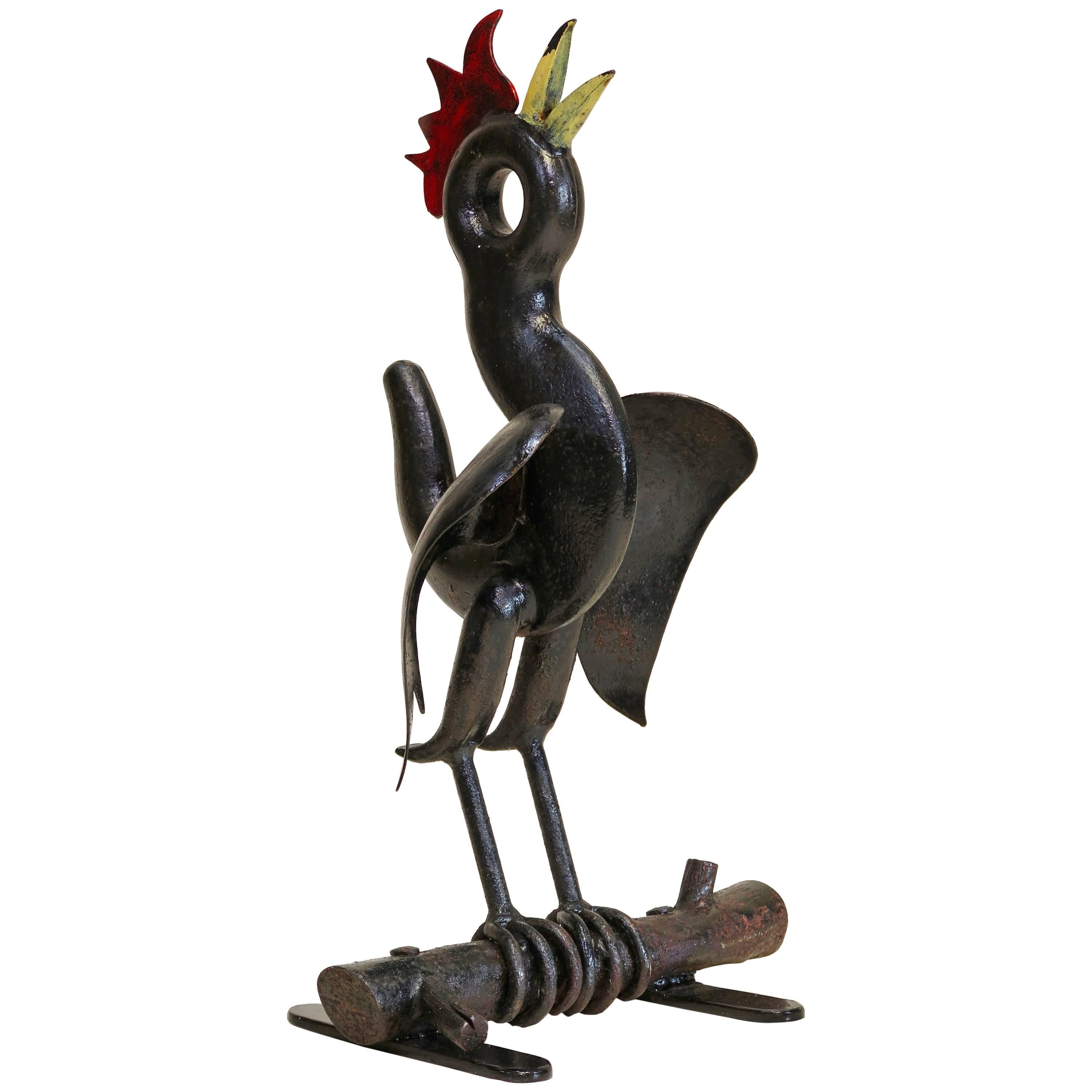 One-of -a-Kind Rooster Sculpture - France, Circa 1960s For Sale