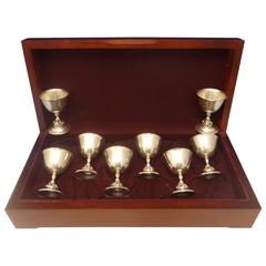 Vintage La Paglia International Sterling Silver Sherbet Cups Set of 8 in Box, Hollowware