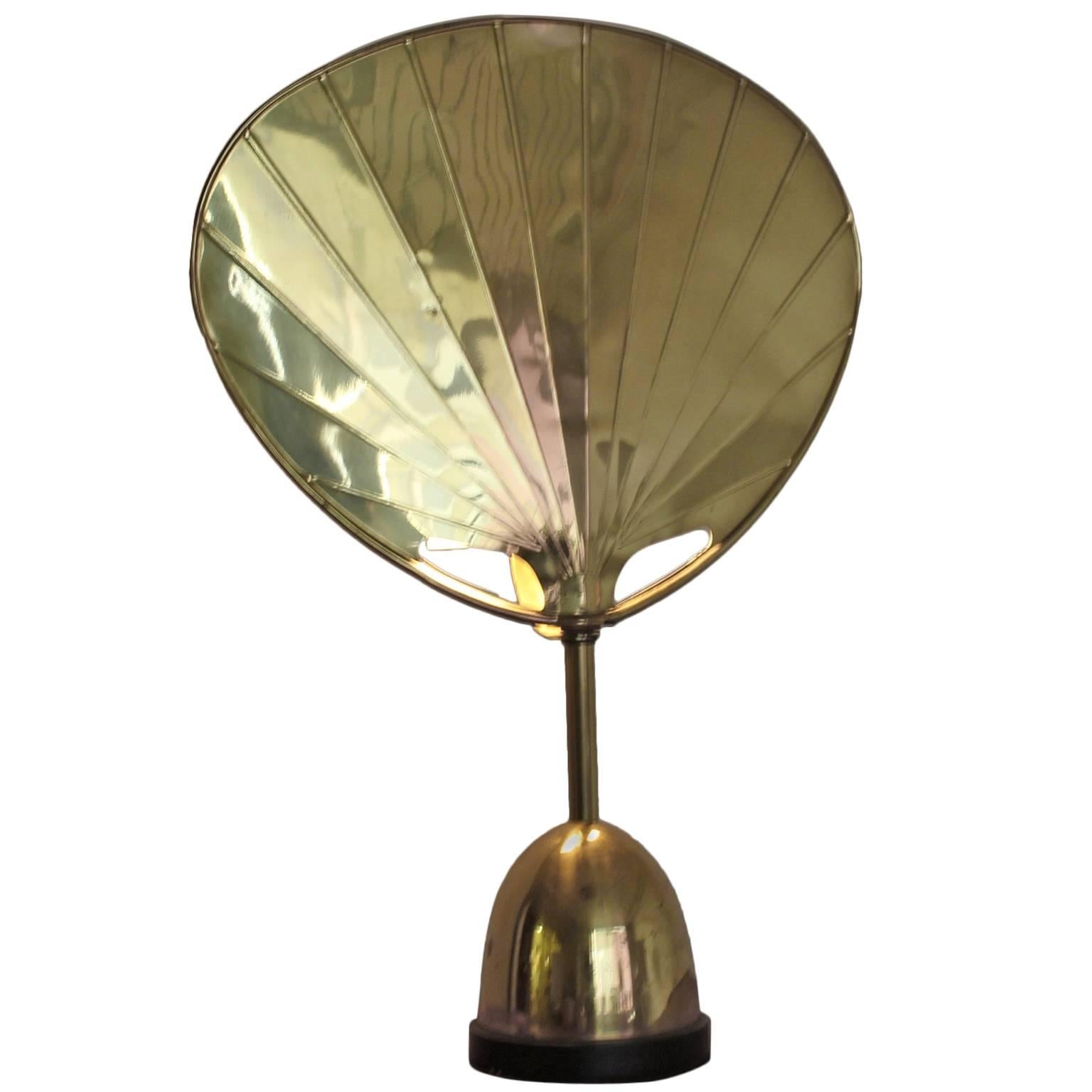 Chapman Brass Palm Table Lamp For Sale