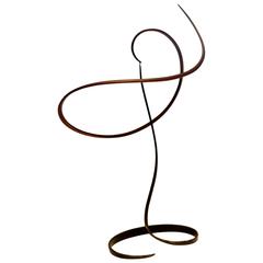  Kinetic well balanced sculpture in brass and metal by Russell Secrest 