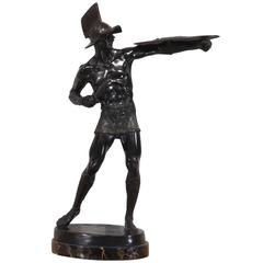 Vintage 'Gladiator' Art Deco Bronze Sculpture by Bruno Zach
