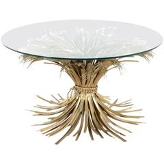 French Vintage Sheaf of Wheat Coffee Table