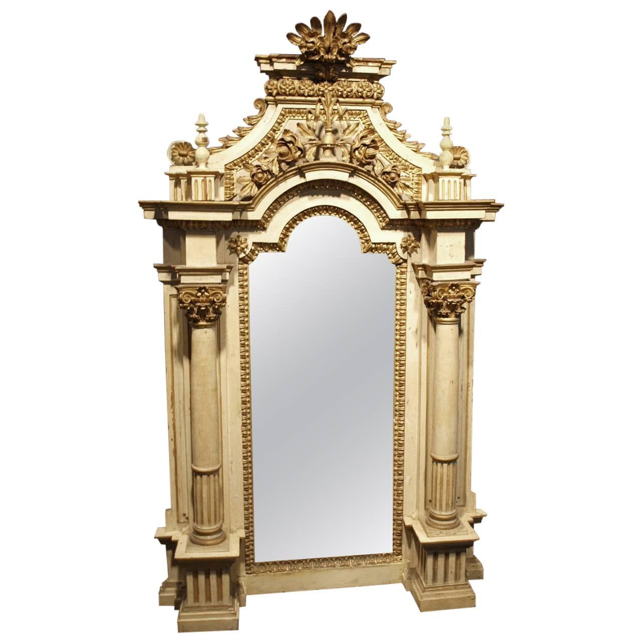 Stunning 18th Century French Louis XVI Period Altar Frame Mirror