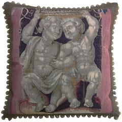 Brussels Baroque Tapestry Pillow - Early 16TH Century - 24 x 24 - 1012P - $2, 800