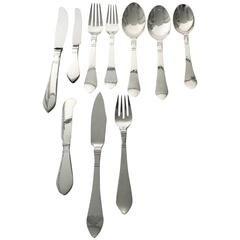 Georg Jensen Sterling Silver Flatware Continental Set of 100 Pieces