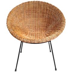 Four Bamboo Chairs with Table Albini Style