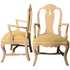 Pair of Swedish Baroque Style Armchairs