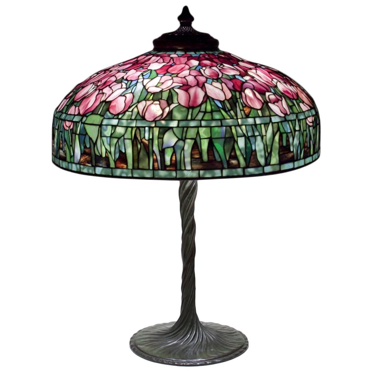 Tiffany Studios 'Tulip' Table Lamp For Sale