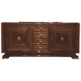Stunning French Art Deco Buffet with Marble Top