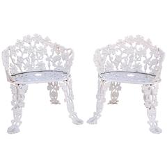 Pair of Cast Iron Garden Chairs