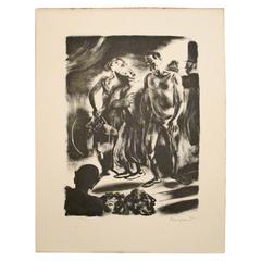 Lithograph by Edy Legrand, Circus Characters, 12/150 Signed