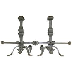 Pair Large Scale Andirons