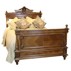 19th Century Walnut Bed