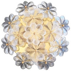 Mittlere Ernst Palme Floral Glas Flush Mount Lampe