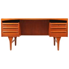 Free Standing Teak Desk 1960s 4