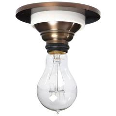 Polished Bronze Flush Mount Lamp by Bryant 11