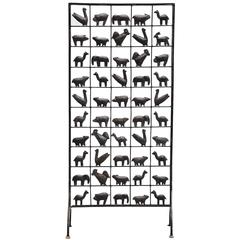 Vintage Atelier Marolles Animal Screen, France, 1955