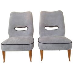 Late 1940s Pair of Side Chairs Attributed to Carlo Rava