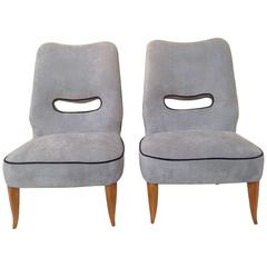 Late 1940s Pair of Side Chairs Attributed to Carlo Rava 