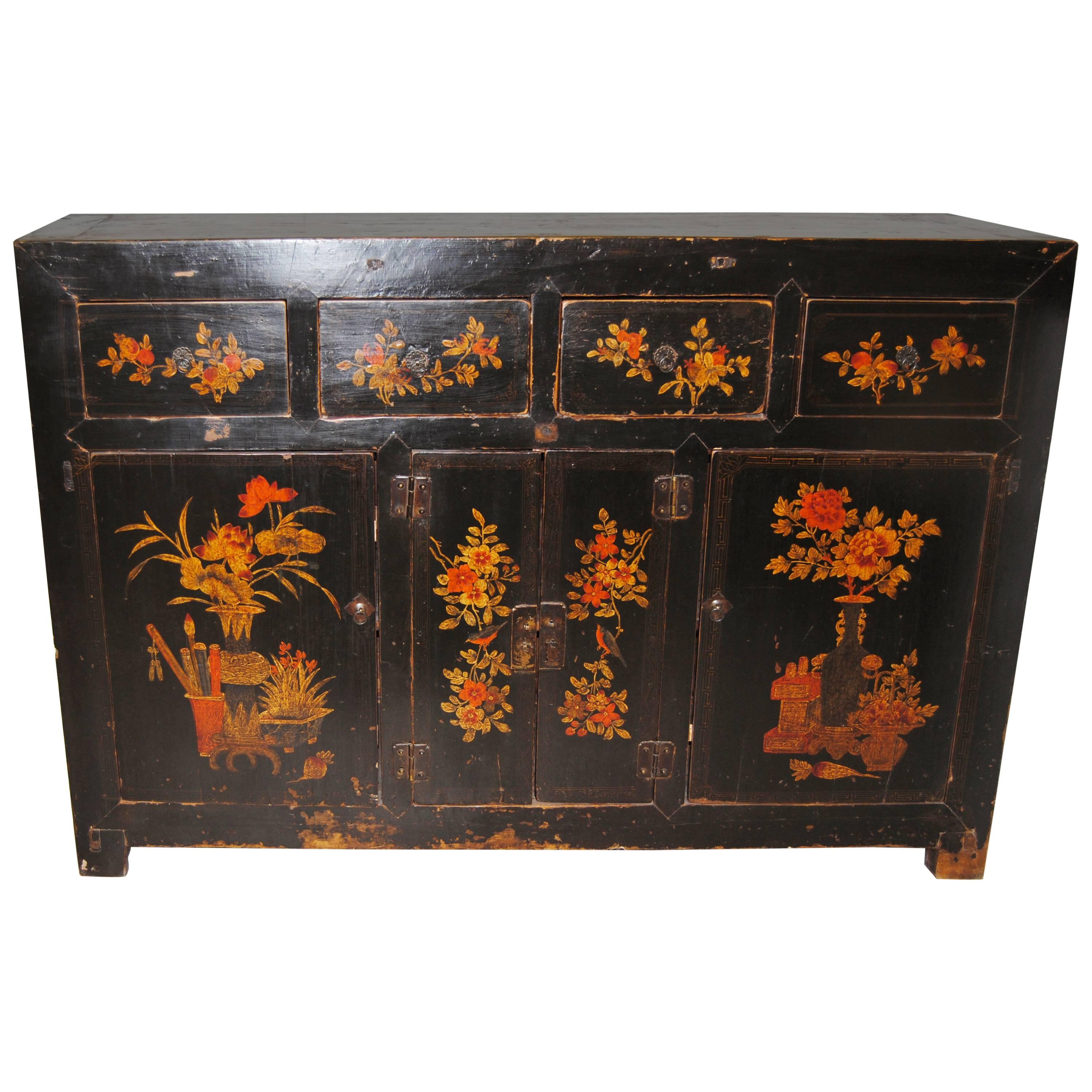 Late 19th Century Antique Chinese Manchurian Cabinet For Sale