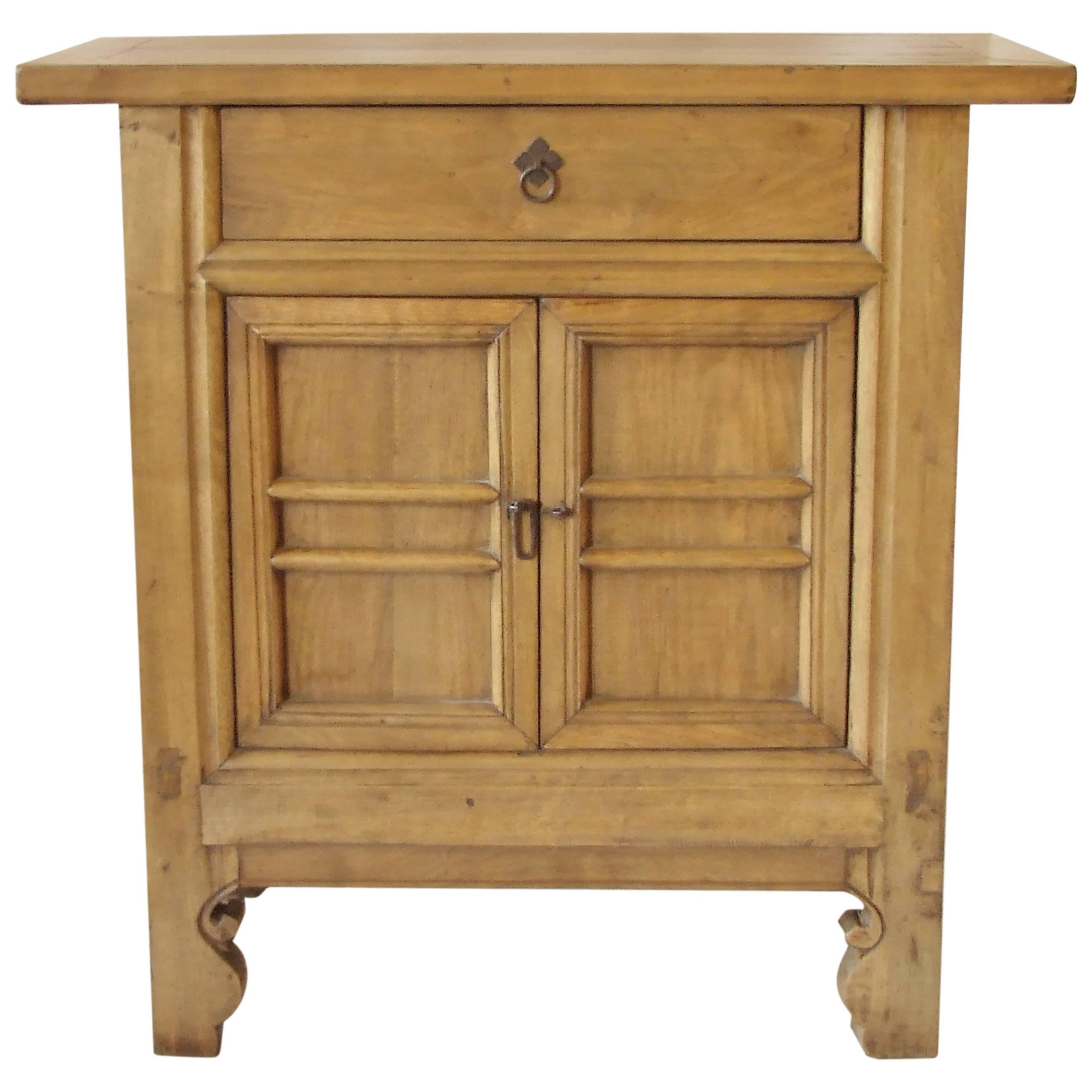 Qing Dynasty Turn of the Century Walnut Cabinet For Sale