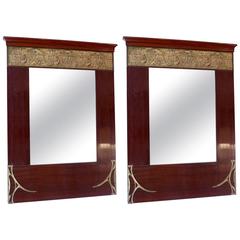 Pair of Art Nouveau Mirrors, circa 1890 12