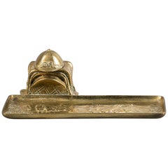 Calamaio equestre in bronzo dorato, 1870 circa