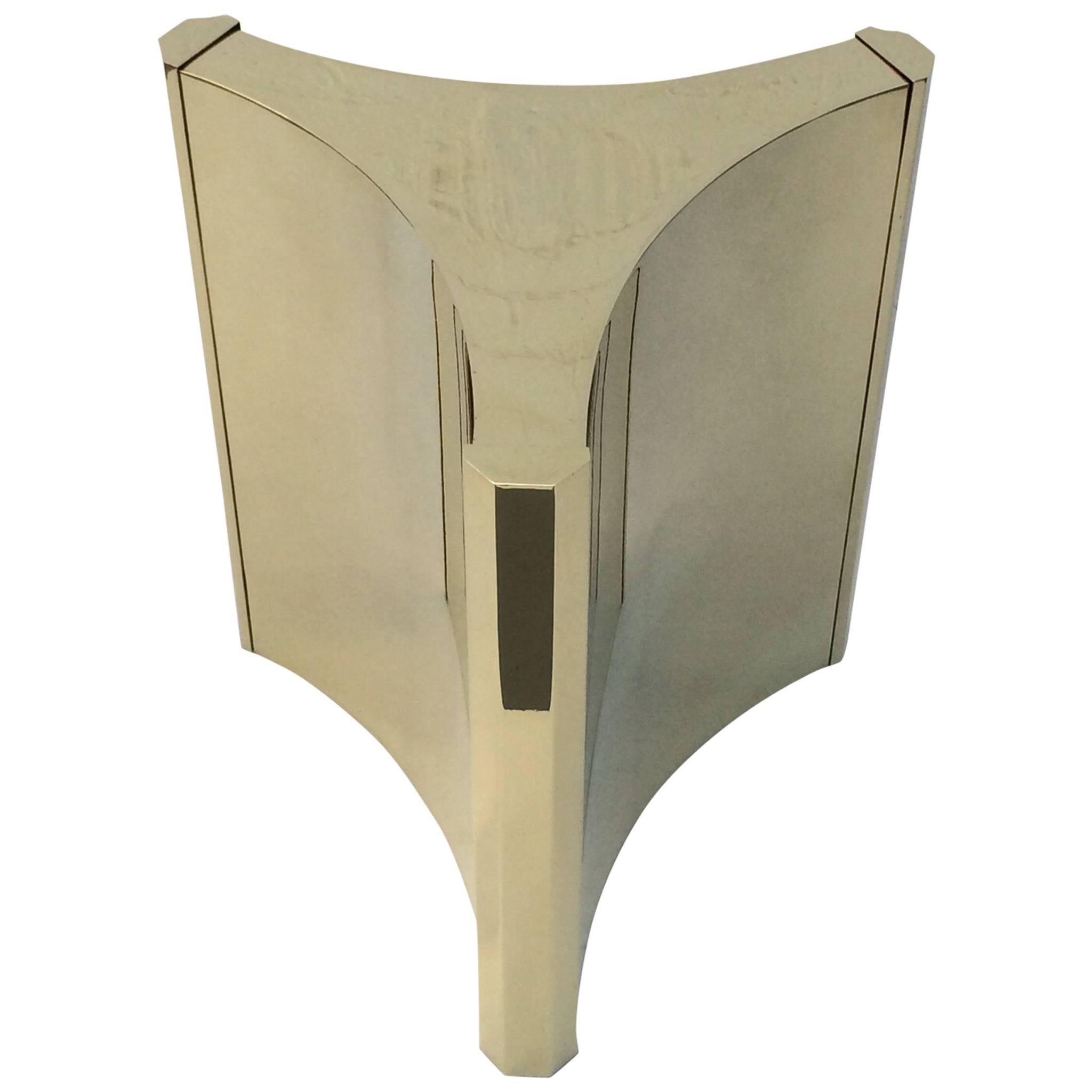 Polished Brass Trifoil Table Base by Mastercraft