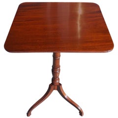 American Mahogany Tilt Top Candle Stand. Circa 1810