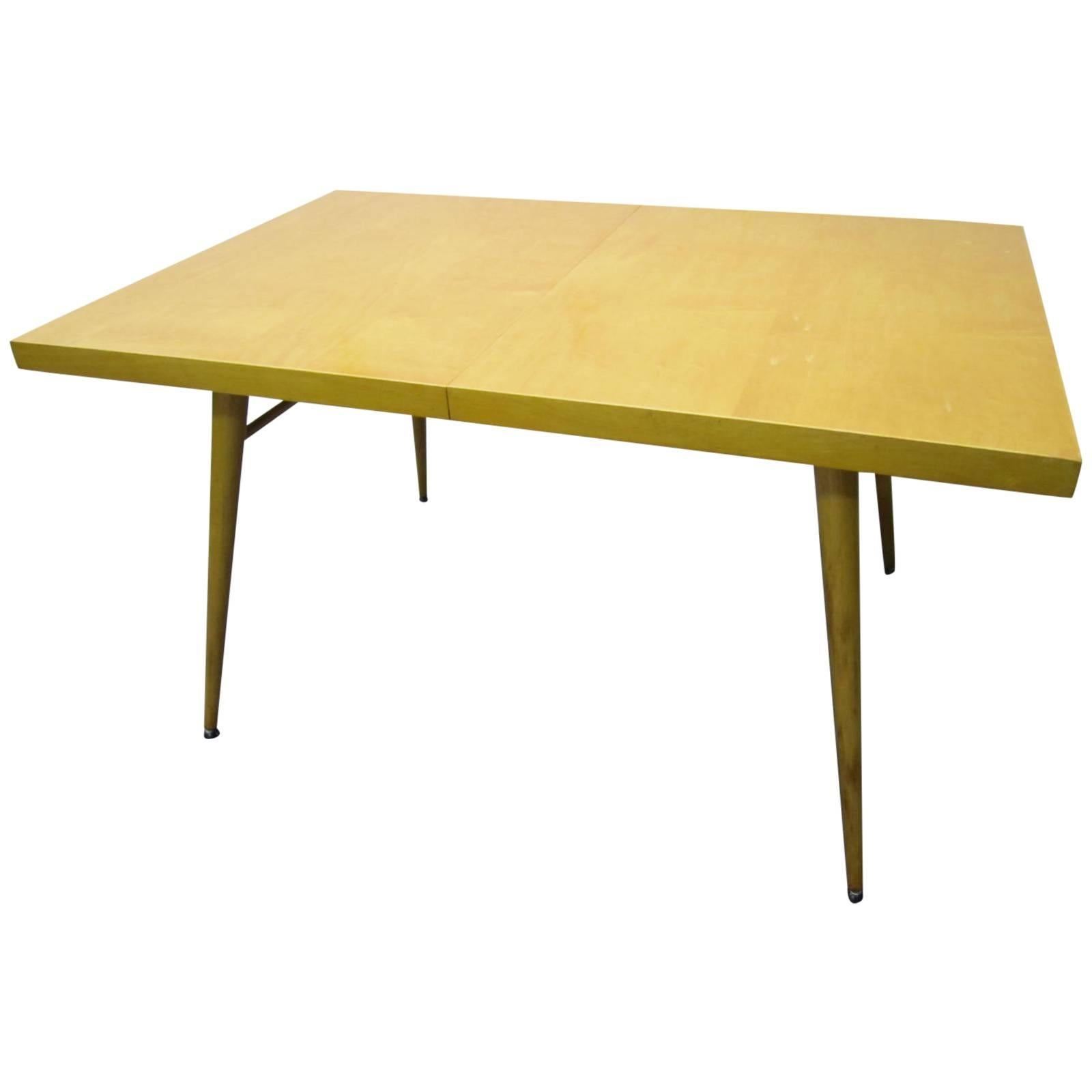 Signed Paul McCobb Maple Extension Dining Table, Two Leaves, Mid-Century Modern For Sale