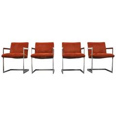 Set of Four Armchairs by Milo Baughman for Thayer Coggin