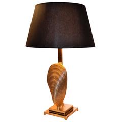 1970s Bronze Shell Lamp