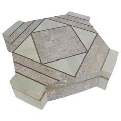 Vintage Maitland-Smith Tessellated Stone Box, 1970s