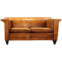 Dutch Leather Sofa by Bart Van Bekhoven