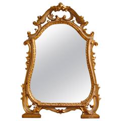 Italian Baroque Style Painted and Parcel Gilt Mirror