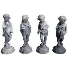 Set of French Lead Figural Four Seasons, Circa 1820 10