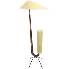 Superbe lampadaire de forme sculpturale par Rispal, France, 1950, publié